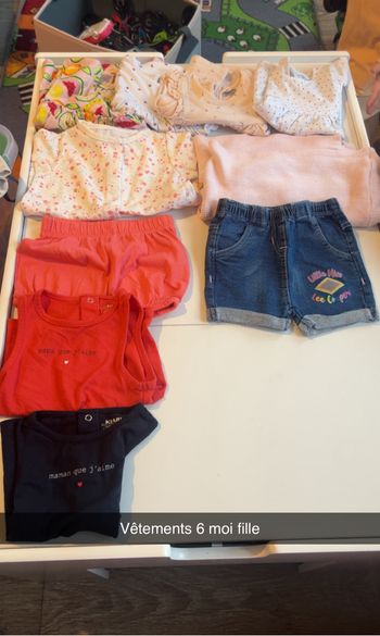 Lot vêtements 6 moi fille