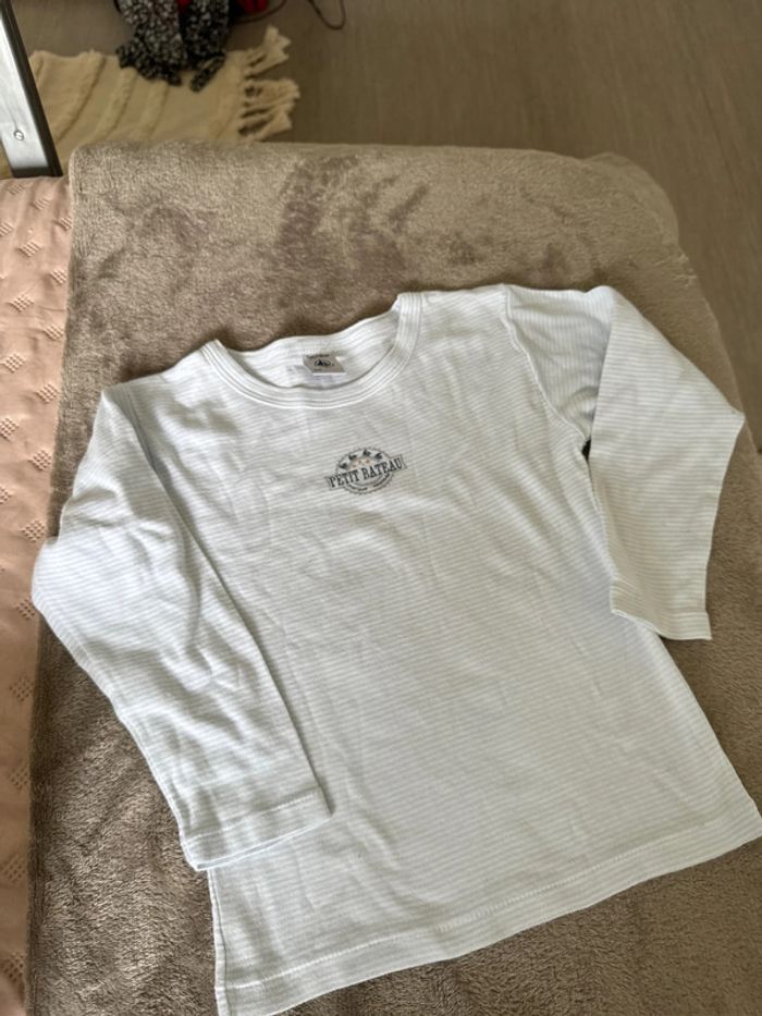 Maillot petit bateau 5 ans bleu et blanc