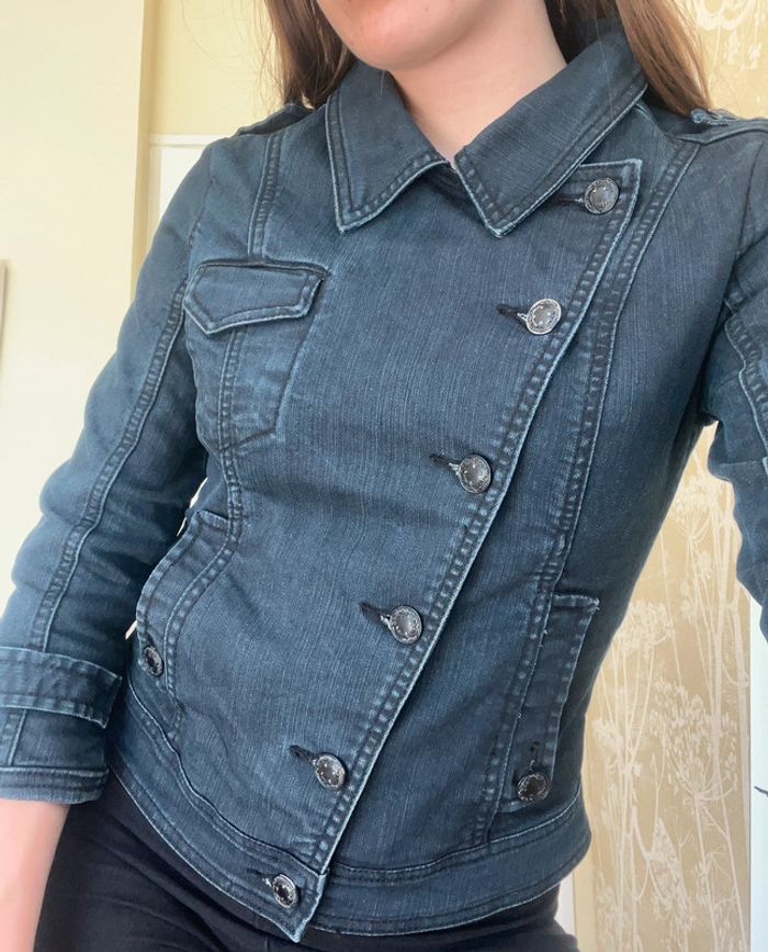 Veste près du corps cintrée asymétrique vintage - photo numéro 2