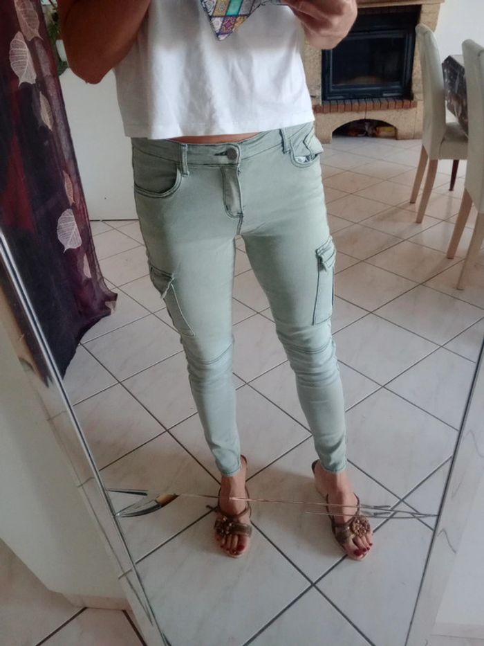 Pantalon femme 36 Street urban vert-de-gris c84 - photo numéro 2