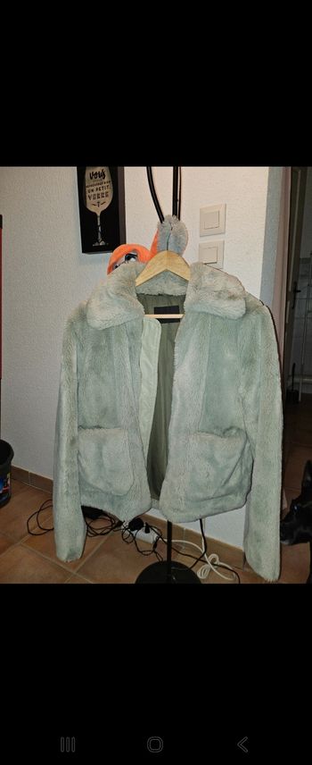 Manteau en fourure vert