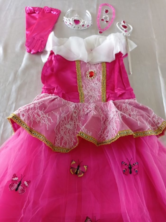 Déguisement princesse rose petit papillon 7-8ans - photo numéro 5