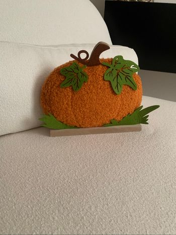 Citrouille en tissu bouclés