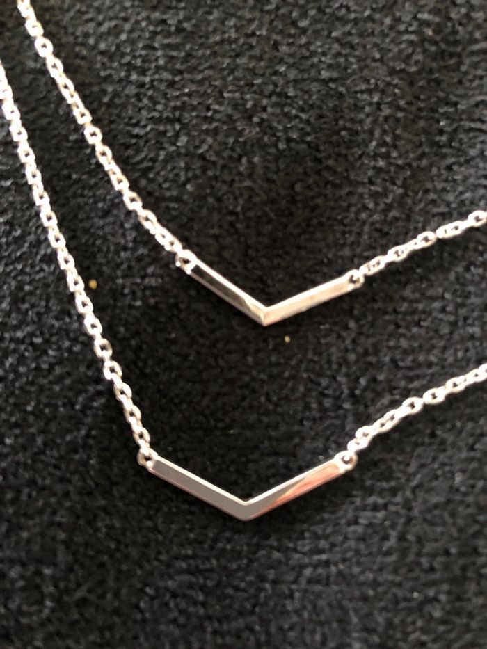 Collier 2 rangées argent 925 - photo numéro 2