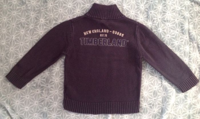 Pull Timberland bleu marine - 4 ans - photo numéro 4