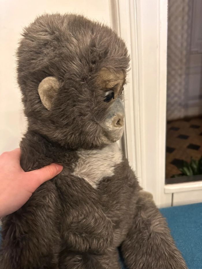 RARE Énorme grand Gorille Singe Steiff debout 65cm peluche doudou collection - photo numéro 4