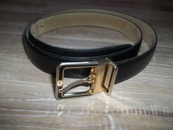 Ceinture noire boucle carrée