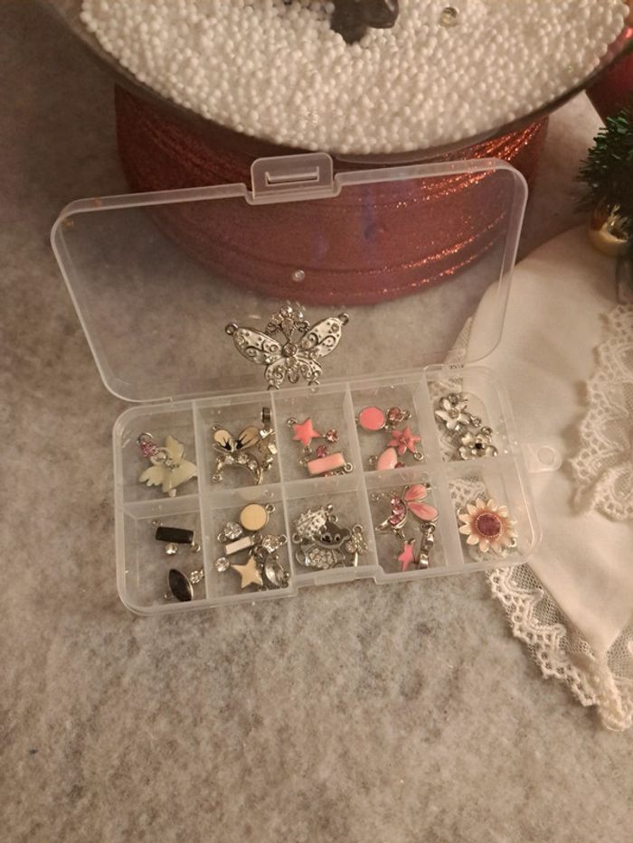 Lot de petites breloques acier inoxydable - photo numéro 2