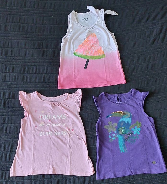 3 tee shirts sans manche - photo numéro 2