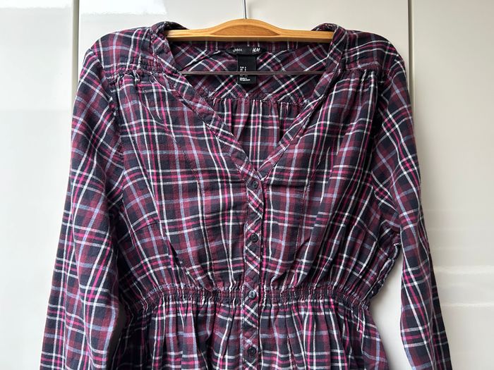 Chemisier à carreaux de grossesse H&M Mama - Taille S - photo numéro 2