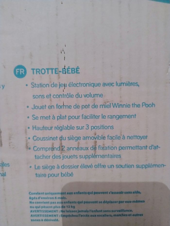 Trotteur Winnie l'ourson - photo numéro 3