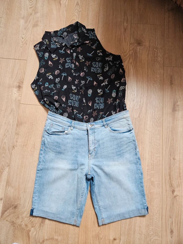 Ensemble short chemisier T.44