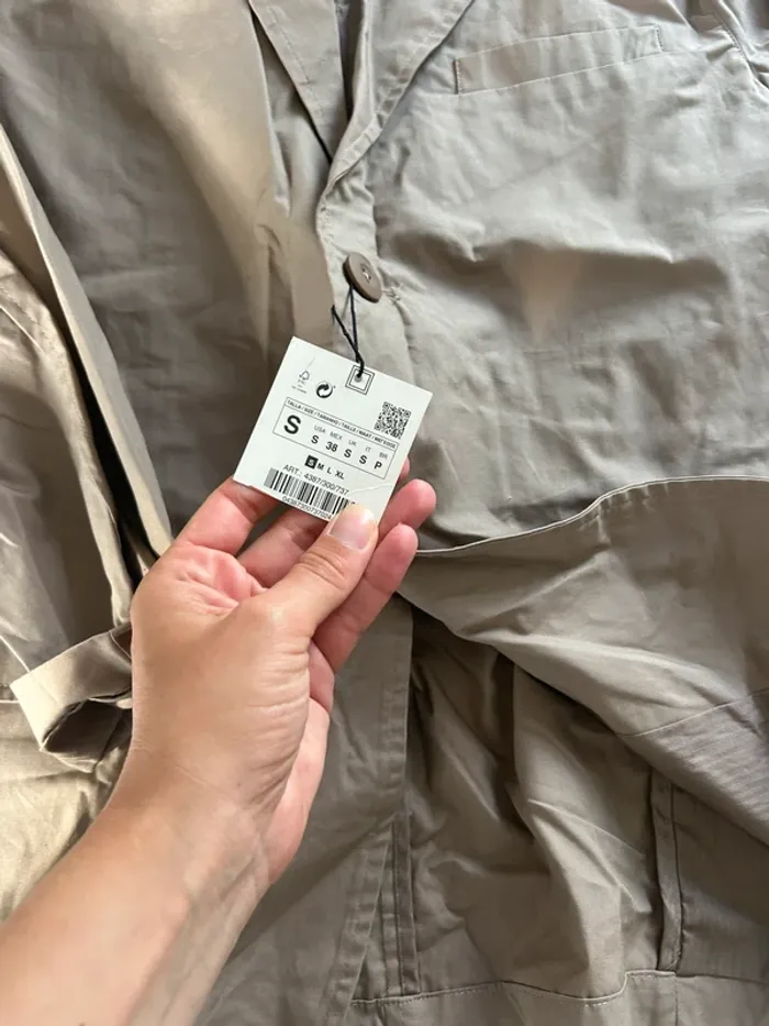 Blazer Zara homme beige taille S - photo numéro 4