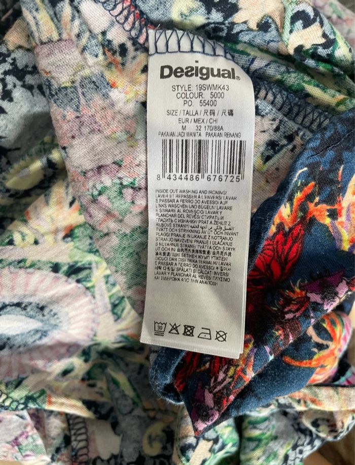 Tunique Desigual Fleurie Bleue - Taille M - photo numéro 7