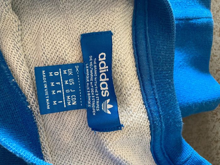 Pull Adidas bleu et blanc homme - photo numéro 2