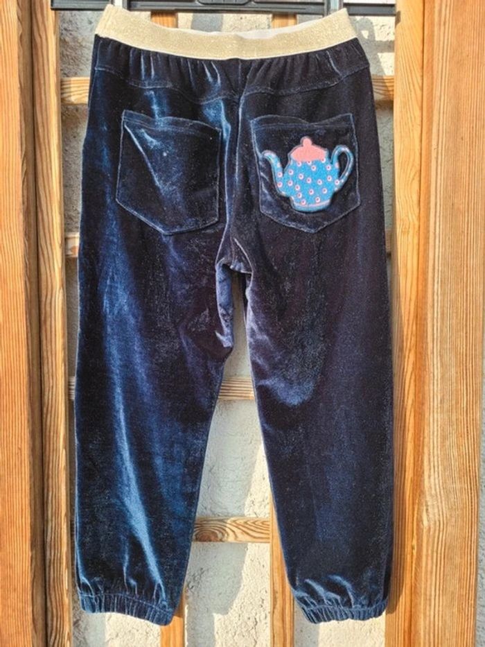 Ensemble billieblush velours bleu nuit 🕰 pantalon jogging et haut manches longues 6 ans - photo numéro 6