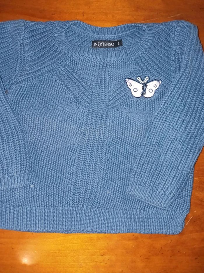 Pull bleu 3 ans in extenso