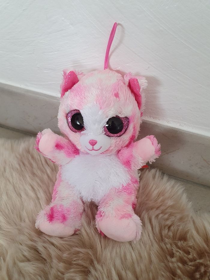 Peluche ours rose belros - photo numéro 3