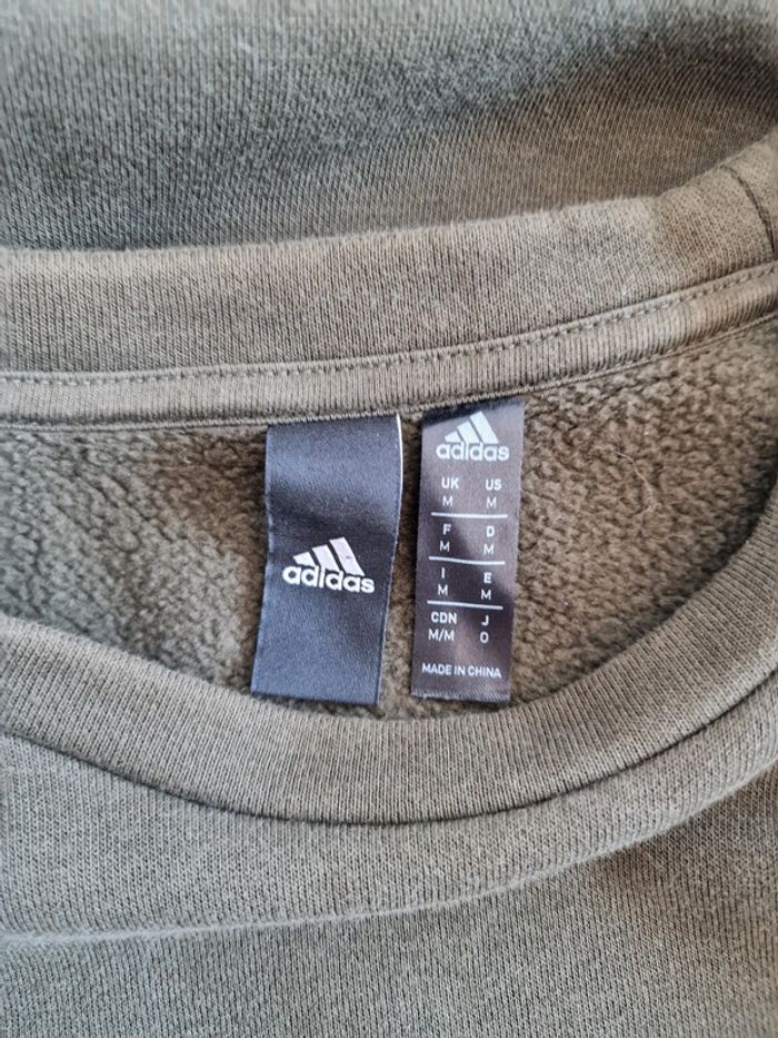 Adidas - Sweat / pull manches longues, col rond - Kaki - Médium - photo numéro 6