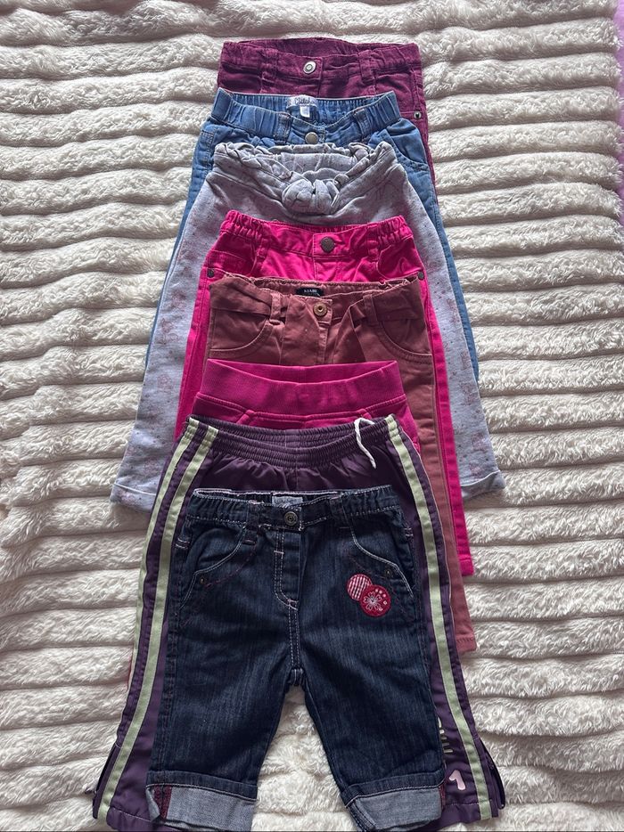 Lot 8 pantalons 12 mois