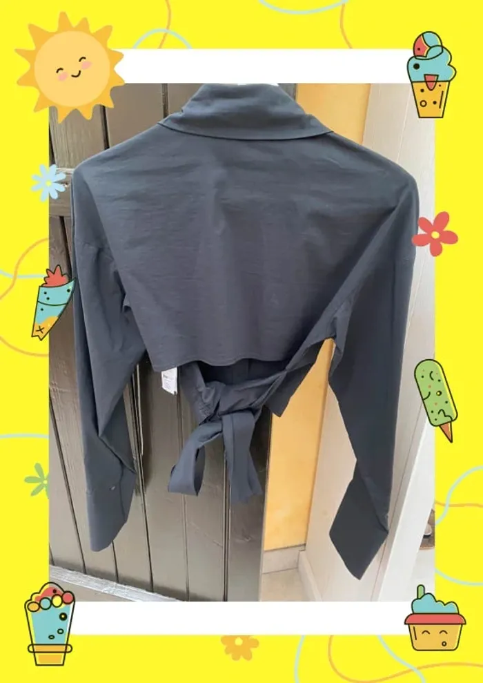 Chemise courte chemiser avec ruban S 36 Gina tricot - photo numéro 2
