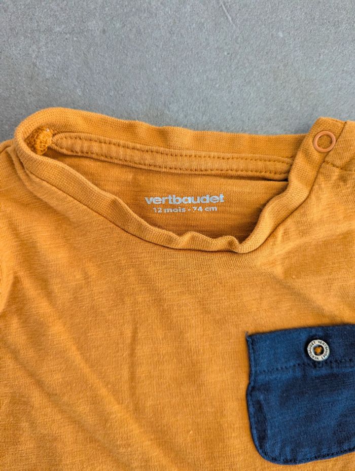 đ Lot 5 tee-shirts manches longues â 12 mois â Benetton, Vertbaudet, Orchestra, Smiley - TBE - photo numĂ©ro 8