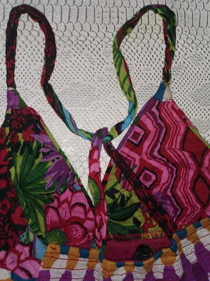 Top à bretelles à fleurs multicolores Desigual TXS - photo numéro 4