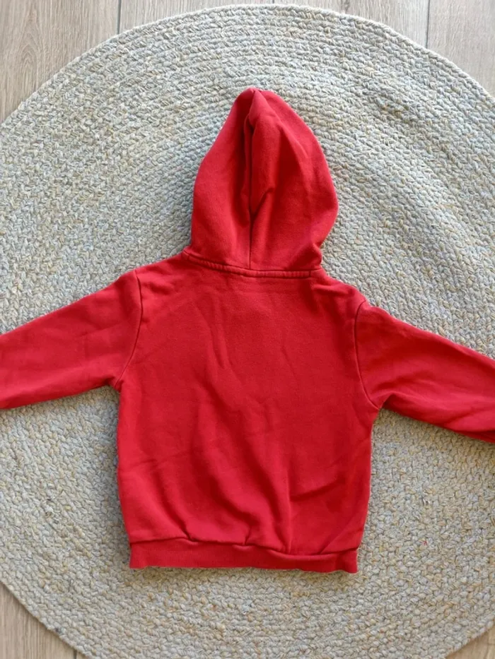 Sweat à capuche rouge Adidas 2-3A - photo numéro 4
