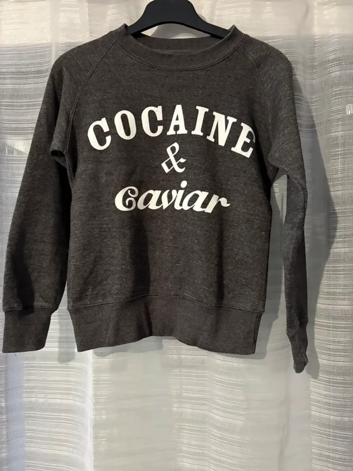 Pull gris femme