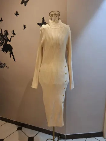 Robe pull crème