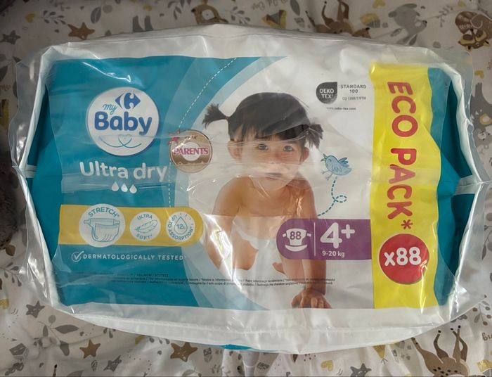 Couche taille 4+ My baby carrefour eco pack Neuf - photo numéro 2