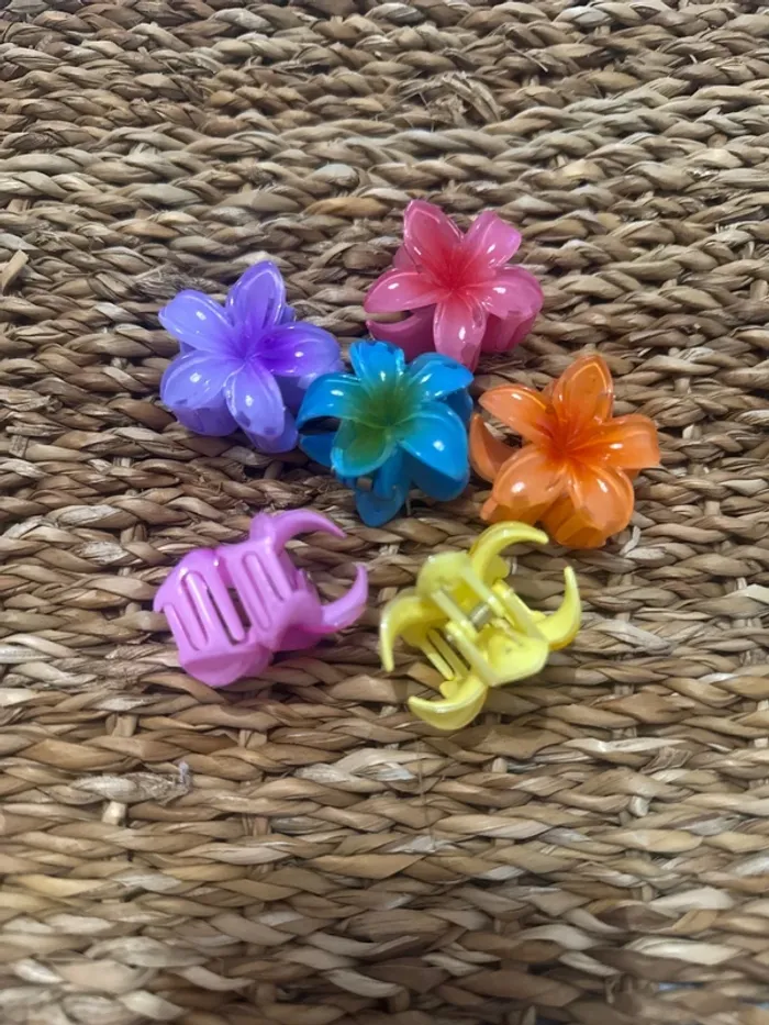 Lot de 6 pinces à cheveux fleurs - photo numéro 2