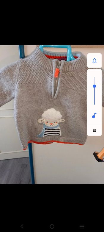 Pull chaud sergent major 9 mois gris