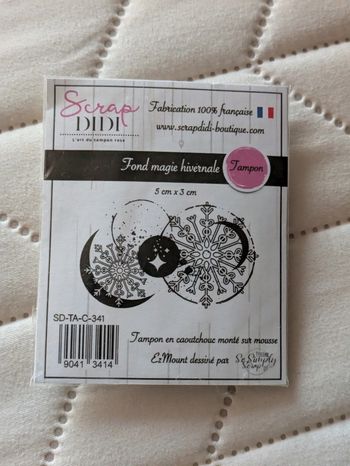 Tampon caoutchouc Scrap Didi Fond magie hivernale