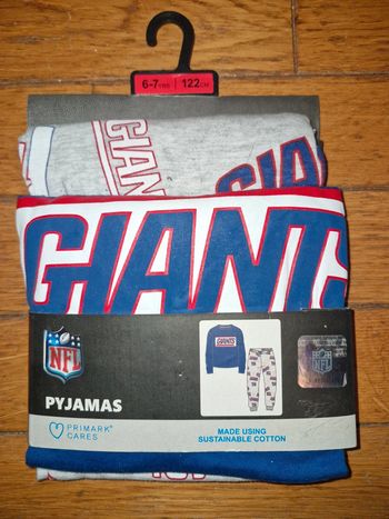 Pyjama Primark nfl / giants 6/7 ans 122 cm