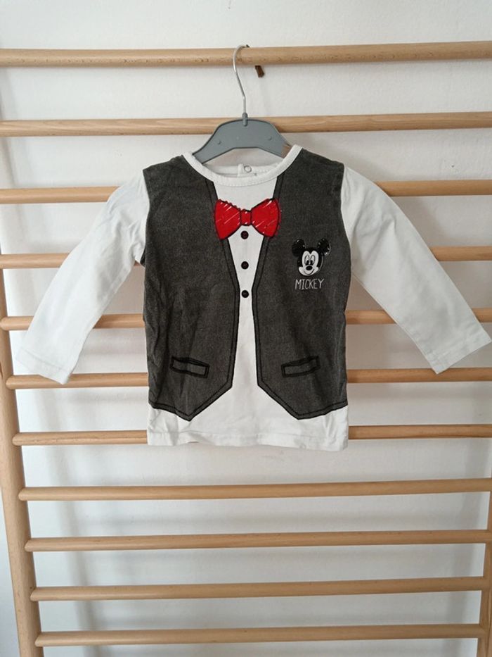 T-shirt manche longue disney baby mickey