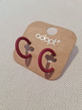 Boucles d'oreilles bordeaux