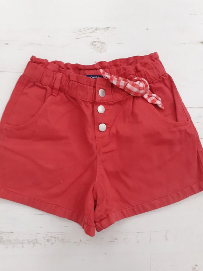 Short fille à taille élastiqué et boutonnée et boutonnée 12 ans Okaïdi