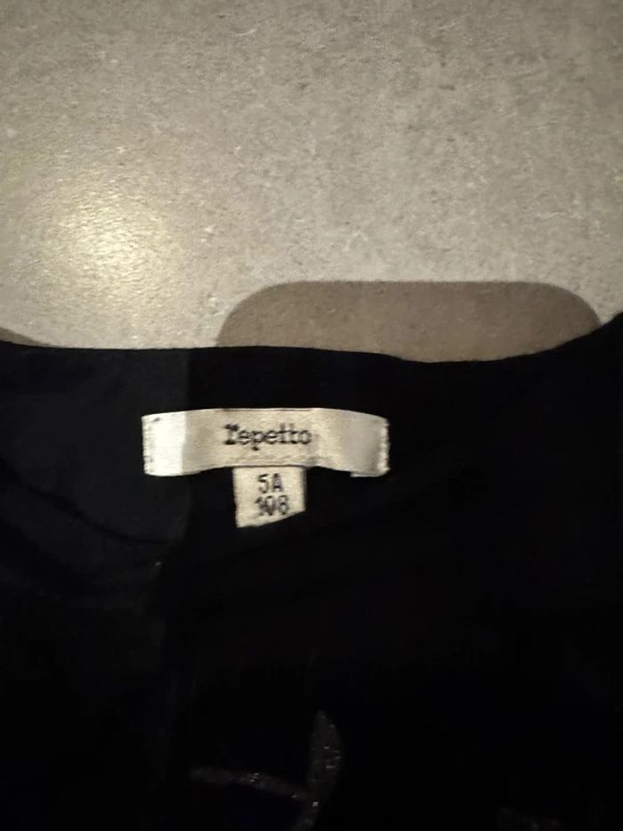 T shirt manches longues - Repetto - Pointé / Demi pointé / Cinquième - Noir & argenté - 5 ans - photo numéro 2