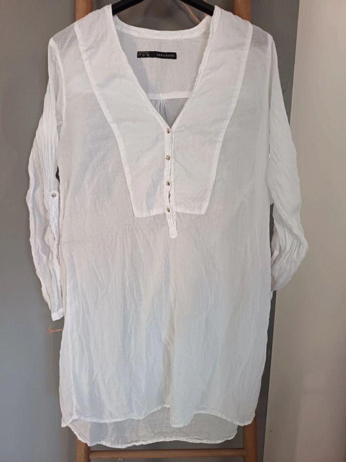 Longue tunique blanche S