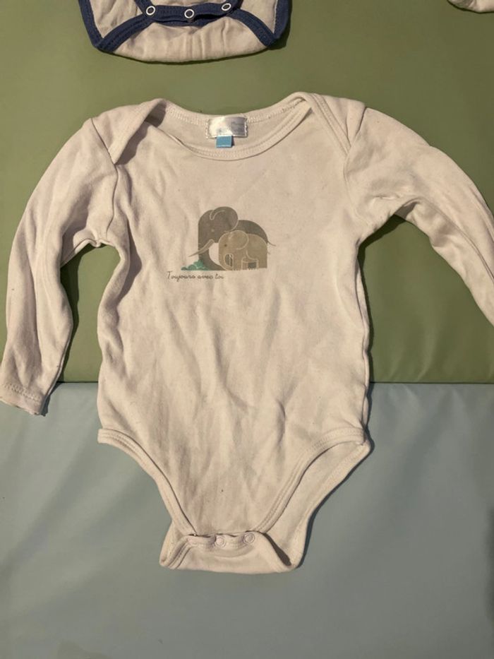 Lot de 4 bodies à manches longues 12 mois + 1 offert - photo numéro 8