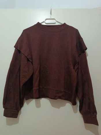 Pull bordeaux pailleté