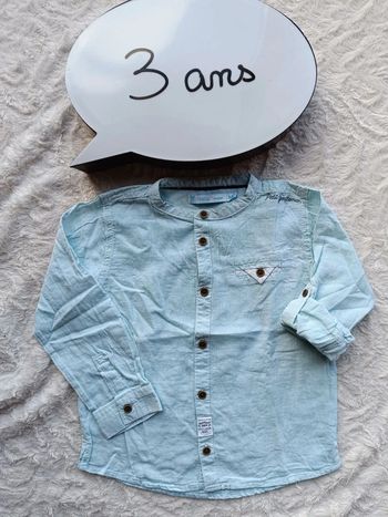 Chemise manches longues Garçon 3 ans col mao Gémo