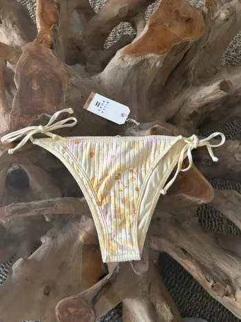 Bas de maillot de bain Billabong femme jaune pastel skimpy fleur