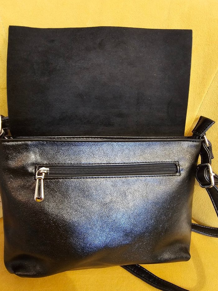 Sac a main neuf noir paillete flora et co - photo numéro 3