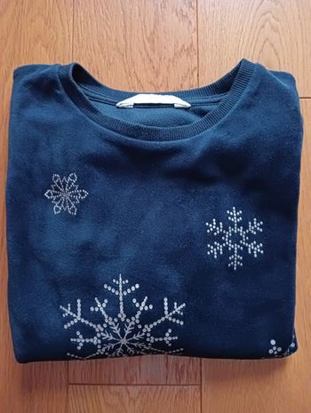 Sweat en velours bleu H&M 8 ans