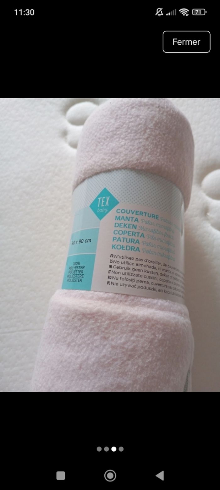 Couverture plaid microfibre. - photo numéro 3