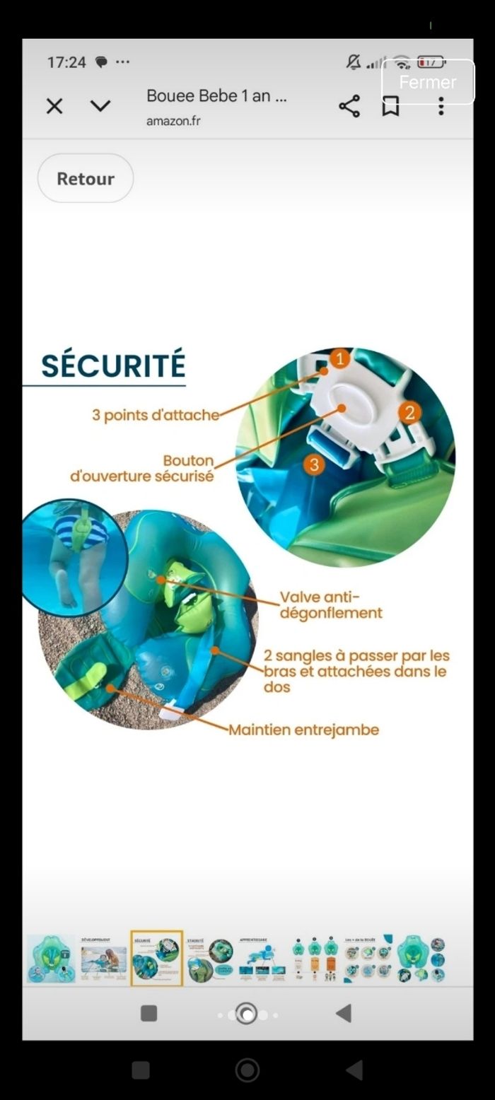 Bouée bébé taille S 45-59cm (3-12 mois) - photo numéro 4