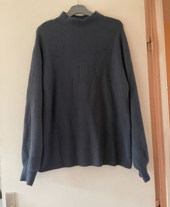 Pull gris foncé matière douce, taille S, marque Gemo