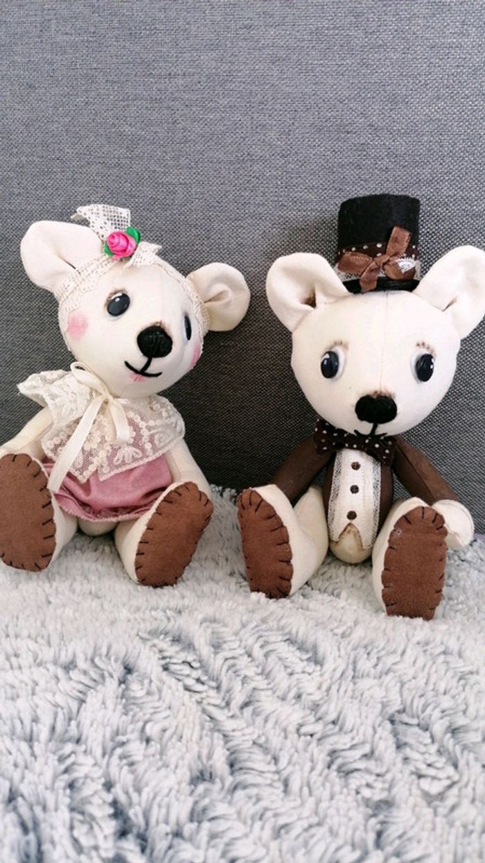 Peluches articulées fait main